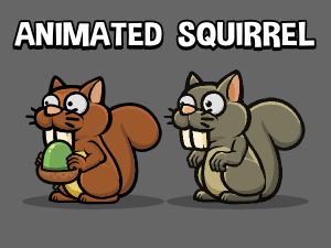 Animated squirrel game sprite 