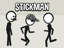 Animated stickman and stick girl
