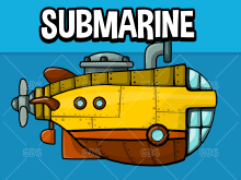 Animated submarine