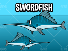 Animated swordfish