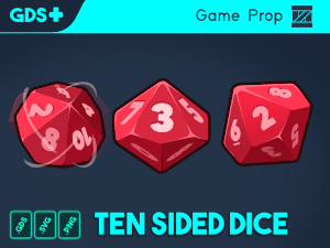 Animated ten sided dice