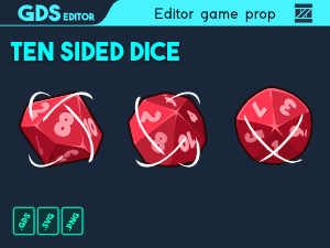 Animated ten sided dice