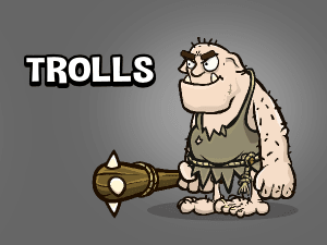 Animated troll 2d game asset