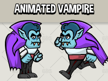 Animated vampire 2d game asset