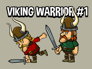 Animated viking game sprite one