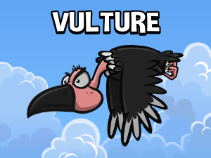 Animated vulture