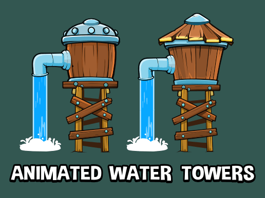 Animated water tower