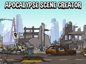 Apocalypse or warzone scene creation game assets