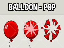 Balloon popping animation