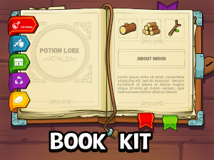 Book themed user interface creation kit