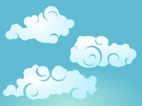 Bubble clouds graphic