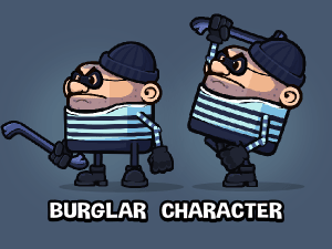 Burglar game sprite character