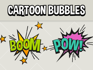 Cartoon speech bubbles