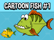 Cartoon style fish sprite