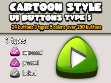 Cartoon ui buttons 3