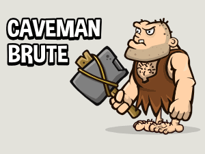 Caveman brute animated game asset