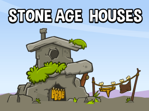 Cave man house  2d game asset collection