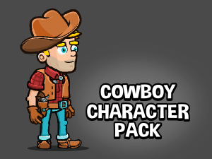 Cowboy character game sprite