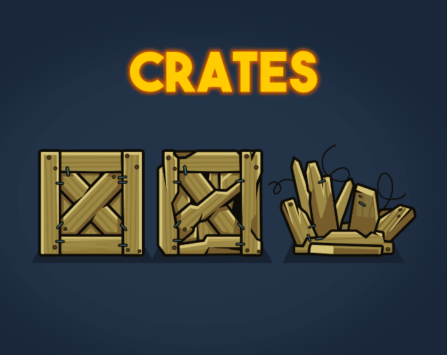 Crate game sprite pack