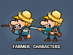 Crazy farmer game sprite pack