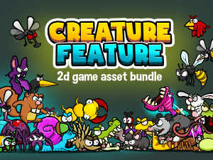 Creature feature 2d game asset bundle