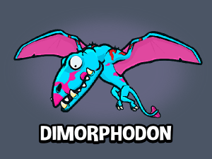 Dimorphodon pterosaur animated game sprite