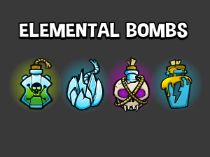 Elemental Magic bomb game sprites