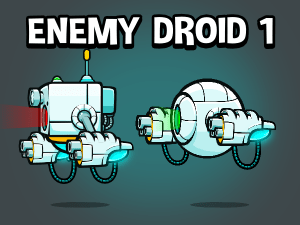 Enemy droid 01 animated game asset
