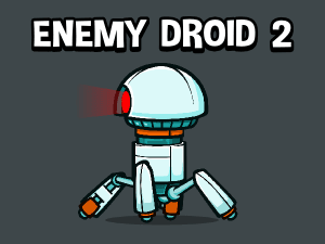 Enemy droid 02 animated game asset