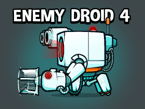 Enemy droid 04 animated game asset