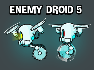 Enemy droid 05 animated game asset