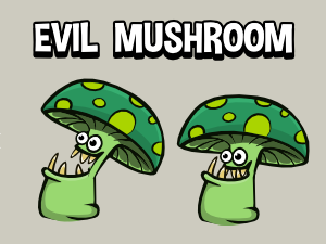 Evil mushroom 2d game character