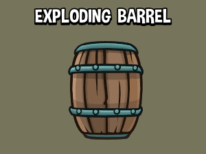 Exploding barrel  game asset