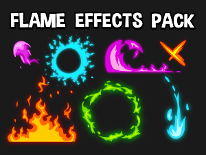 Flame effect 2d game effects pack