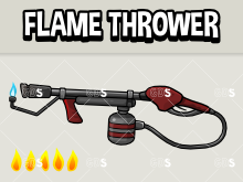 Flame thrower game asset