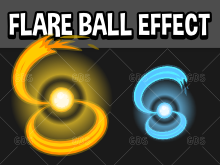 Flare ball 2d game effect