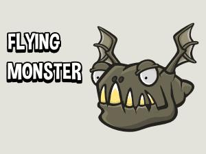 Flying monster animated game sprite