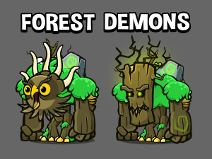 Forest demon animated game asset