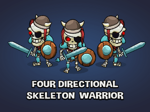 Four directional animated skeleton soldiers mega pack 