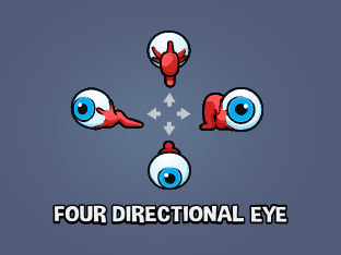 Four directional eye monster 