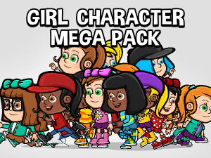 Girl character mega pack