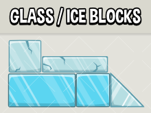 Glass and ice physics blocks