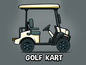 Golf kart game sprite