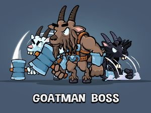 Goatman game boss character