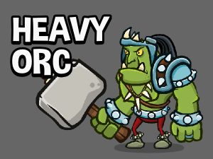 Heavy orc 2d game asset