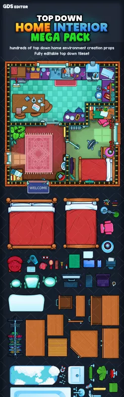 Home interior top down mega pack