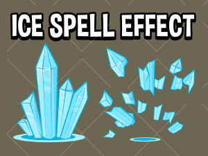 Ice spell 2d game asset