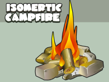 Isometric campfire