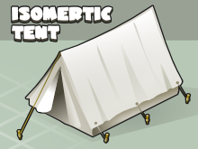 Isometric camping tent