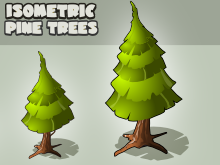Isometric pine trees